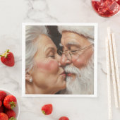 Ein Kuss vom Weihnachtsmann Serviette (Beispiel)