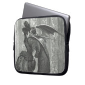 Ein Kussviktorianischer/gotischer Vampire 10" Laptopschutzhülle (Vorderseite Links)