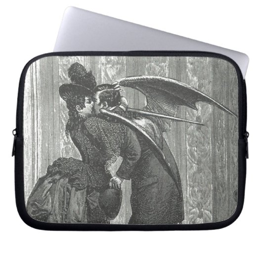 Ein Kussviktorianischer/gotischer Vampire 10" Laptopschutzhülle (Vorderseite)