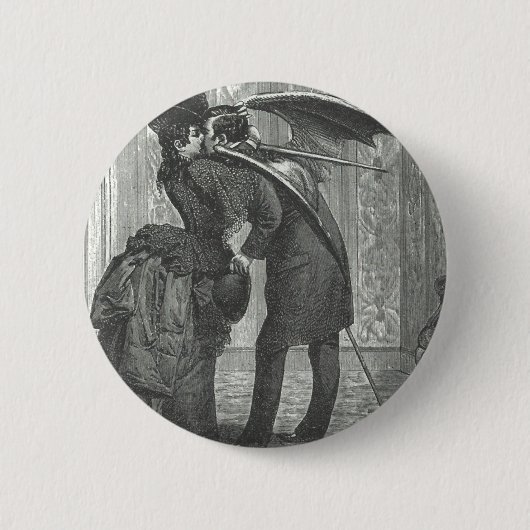 Ein Kussviktorianischer/gotischer Winged Vampire Button (Vorderseite)