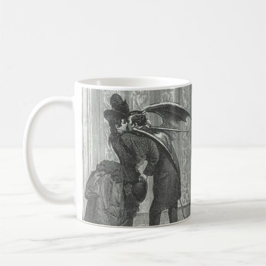 Ein Kussviktorianischer/gotischer Winged Vampire Kaffeetasse (Links)