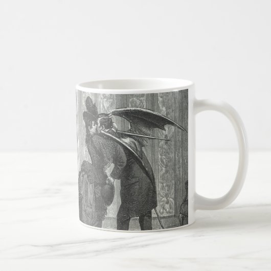 Ein Kussviktorianischer/gotischer Winged Vampire Kaffeetasse (Rechts)
