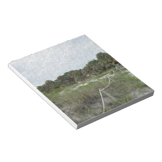 Ein Küstenweg in blauer Spruce-Textur Notizblock (angewinkelt)