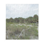 Ein Küstenweg in blauer Spruce-Textur Notizblock (Vorderseite)