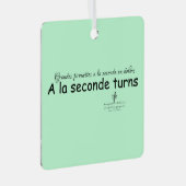 Ein La Seconde verwandelt Mint Green und Black Sq. Ornament Aus Metall (Vorderseite Rechts)