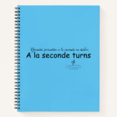 Ein La Seconde verwandelt Sky Blue und Black Notizblock (Vorderseite)