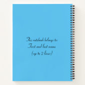 Ein La Seconde verwandelt Sky Blue und Black Notizblock (Rückseite)