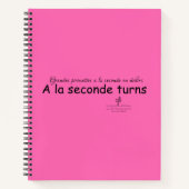 Ein La Seconde wird heiß rosa und schwarz Notizblock (Vorderseite)