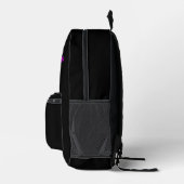 Ein La Seconde wird schwarz und rosa Bedruckter Rucksack (Rechts)