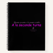 Ein La Seconde wird schwarz und rosa Notizblock (Vorderseite)