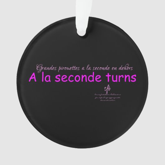 Ein La Seconde wird schwarz und rosa Ornament (Vorderseite)