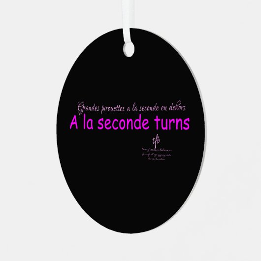 Ein La Seconde wird schwarz und rosa Ornament Aus Metall (Vorderseite links)