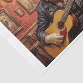 Ein Labrador-Hund spielt Gitarre in einem Pub - Seidenpapier (Ausschnitt)