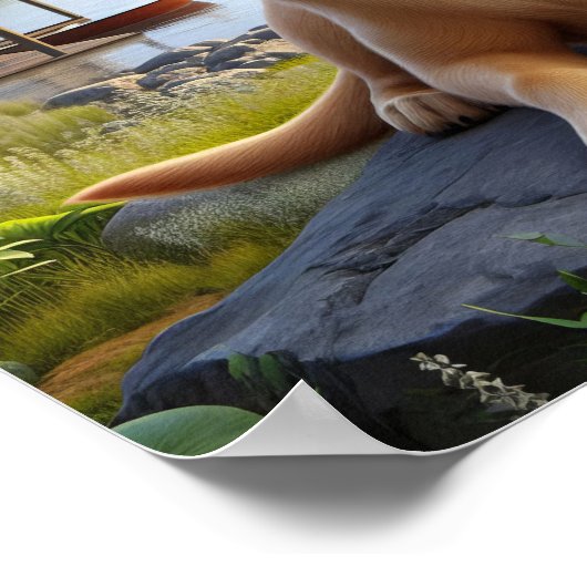Ein Labrador-Retriever im Land Poster (Ecke)