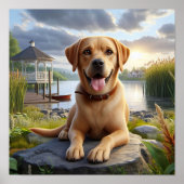 Ein Labrador-Retriever im Land Poster (Vorne)