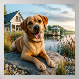 Ein Labrador-Retriever im Land Poster