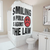 Ein Lächeln in der Öffentlichkeit ist gegen das Ge Duschvorhang (Beispiel)