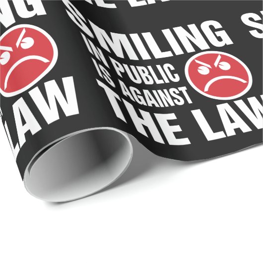 Ein Lächeln in der Öffentlichkeit ist gegen das Ge Geschenkpapier (Rolleneckpunkt)