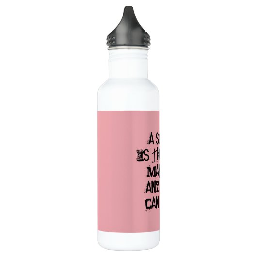 Ein Lächeln ist das beste Makeup, das jedes Mädche Edelstahlflasche (Links)