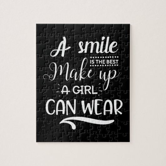Ein Lächeln ist das beste Makeup Puzzle (Vertikal)