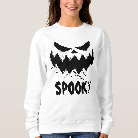 Ein Lächeln Spooky Gesicht Halloween Sweatshirt (Vorderseite)