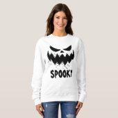 Ein Lächeln Spooky Gesicht Halloween Sweatshirt (Vorne ganz)