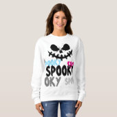 Ein Lächeln Spooky Gesicht Halloween Sweatshirt (Vorne ganz)