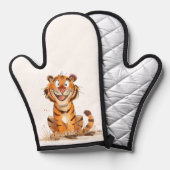 Ein Lächeln Tiger Ofenhandschuh (Vorderseite/Rückseite)