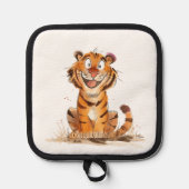 Ein Lächeln Tiger Topflappen (Vorderseite)