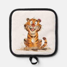 Ein Lächeln Tiger Topflappen