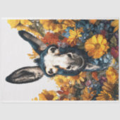 Ein lächelnder Donkey im Wildblume Garden Dekoupag Seidenpapier (Vorderseite)