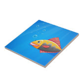 Ein lächelnder Fisch im Ozean Fliese (Seite)