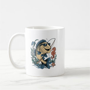 ein lächelnder Fisch Kaffeetasse