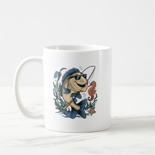 ein lächelnder Fisch Kaffeetasse (Links)