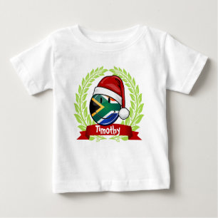 Ein lächelnder Weihnachtsstil der südafrikanisch Baby T-shirt
