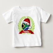 Ein lächelnder Weihnachtsstil der südafrikanischen Baby T-shirt (Vorderseite)