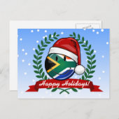 Ein lächelnder Weihnachtsstil der südafrikanischen Feiertagspostkarte (Vorne/Hinten)