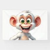 Ein lächelnder weißer Affe Banner (Horizontal)