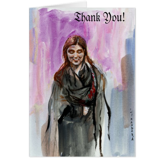 Ein lächelndes Mädchen in Schwarz (Vorne)