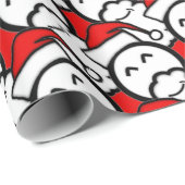 Ein lächelndes Weihnachtsmann-Skizzenpapier Geschenkpapier (Rolleneckpunkt)