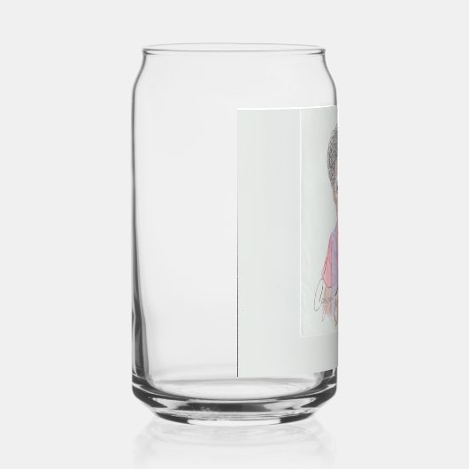 EIN LÄCHELNES Trinkglas Dosenglas (Rechts)