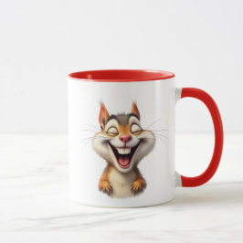 Ein lachendes Eichhörnchen. Tasse