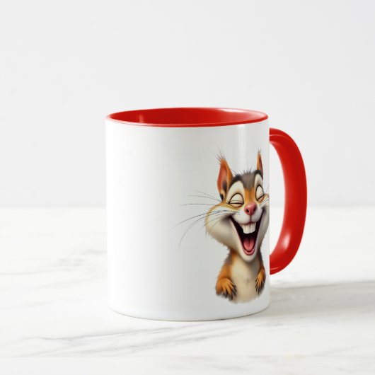 Ein lachendes Eichhörnchen. Tasse (VorderseiteRechts)
