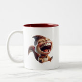Ein lachendes Eichhörnchen. Zweifarbige Tasse (Links)