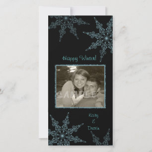 EIN LACY BLUE SNOWDAY FEIERTAGSKARTE