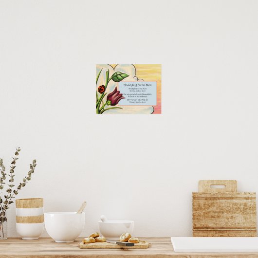 Ein Ladybug am Stem Poster (Küche)