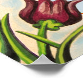 Ein Ladybug am Stem Poster (Ecke)