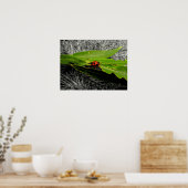 Ein Ladybug auf Blätter Poster (Küche)