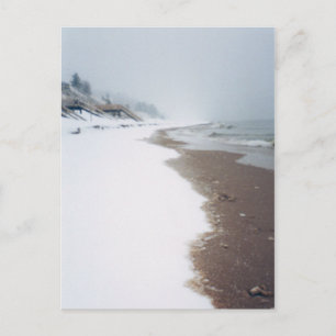 Ein Lakeshore Winter Postkarte