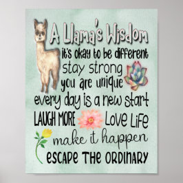 Ein Lama's Wisdom Motivierend Quotes Poster - 8x10
